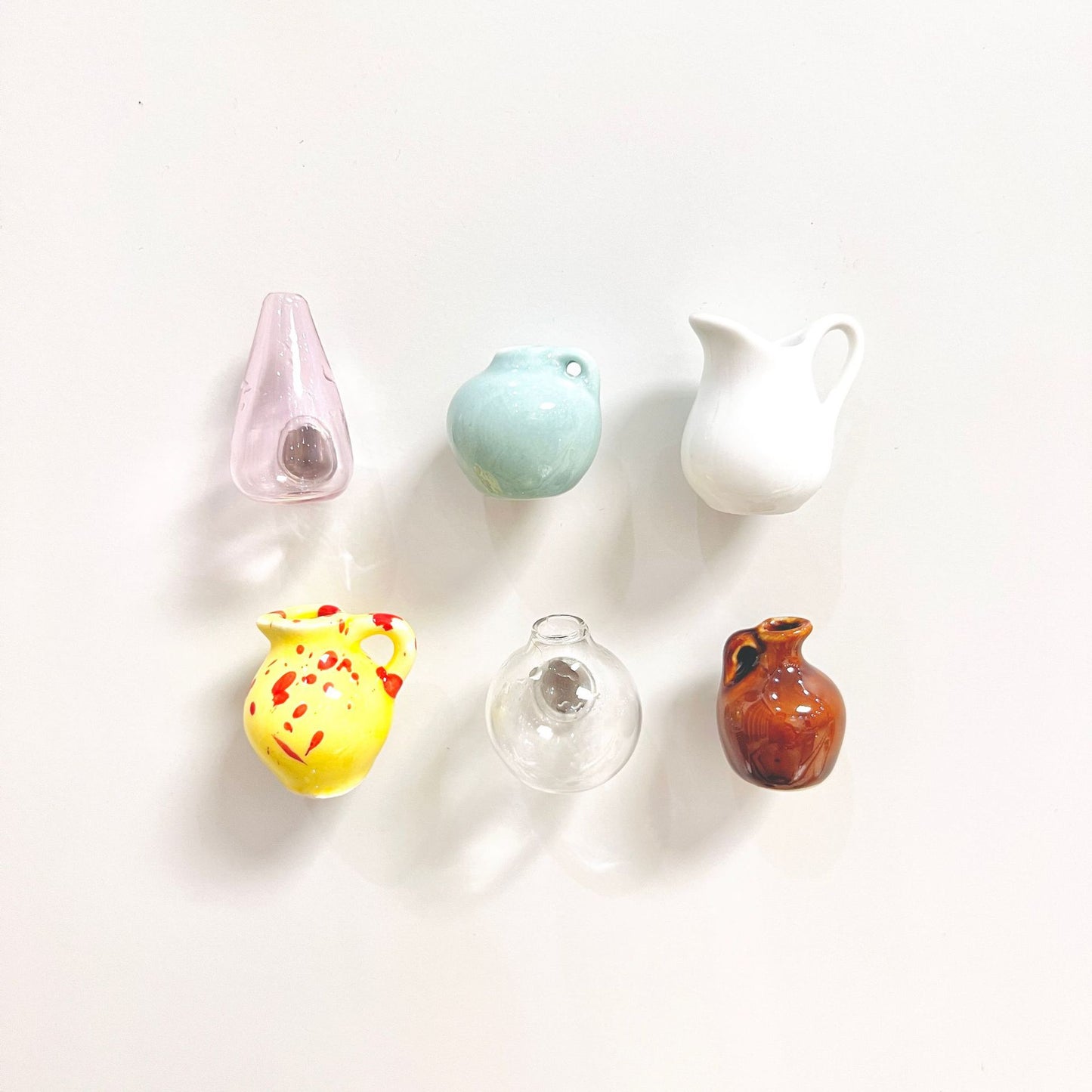 Mini Ceramic Vase Fridge Magnet – 8 Pcs