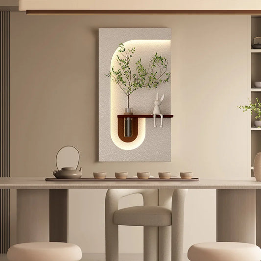 Hydroponic Green Plant Decorative Painting LED Wall Lamp