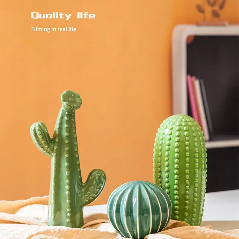 Nordic Ceramic Handicrafts Simulation Cactus Ornaments
