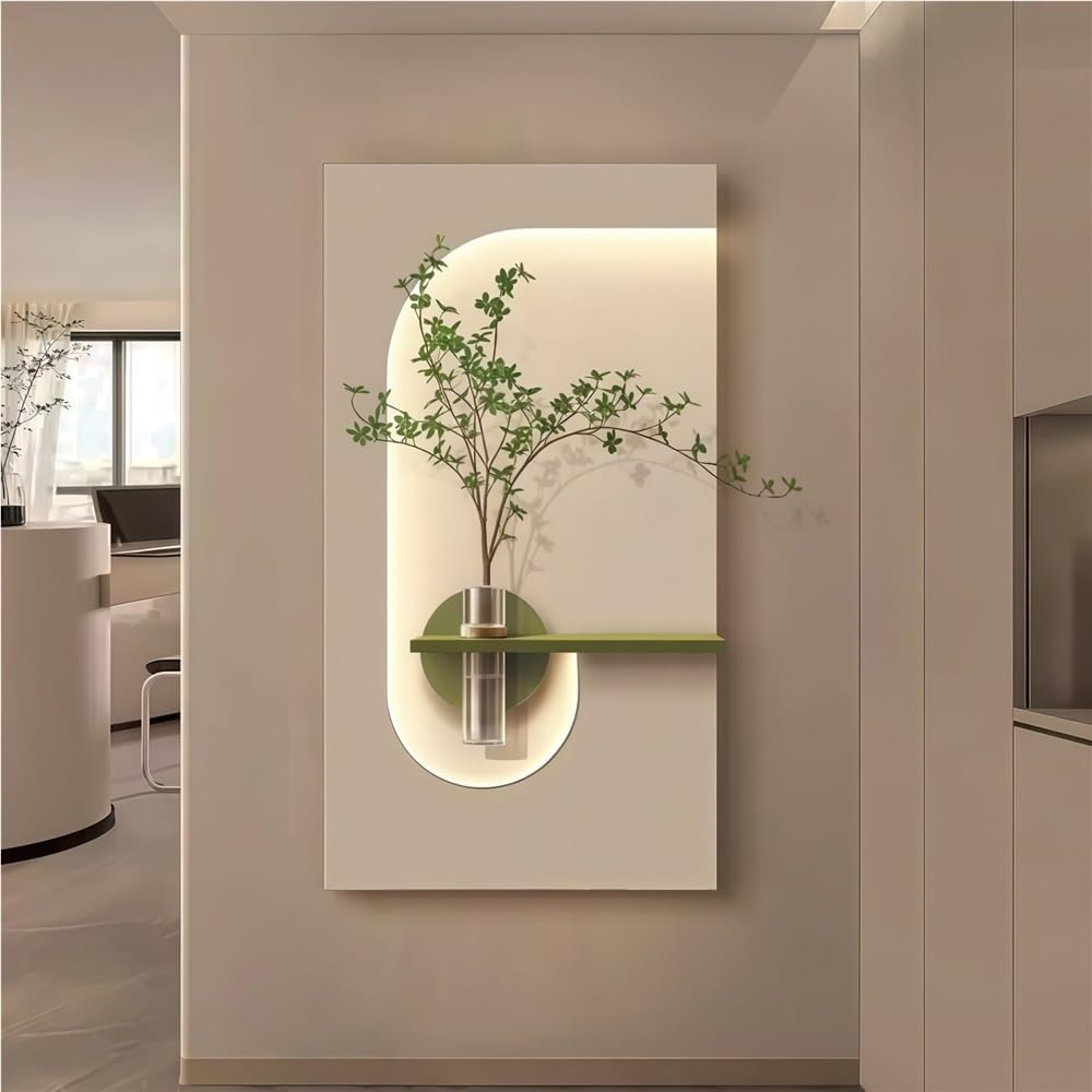 Hydroponic Green Plant Decorative Painting LED Wall Lamp