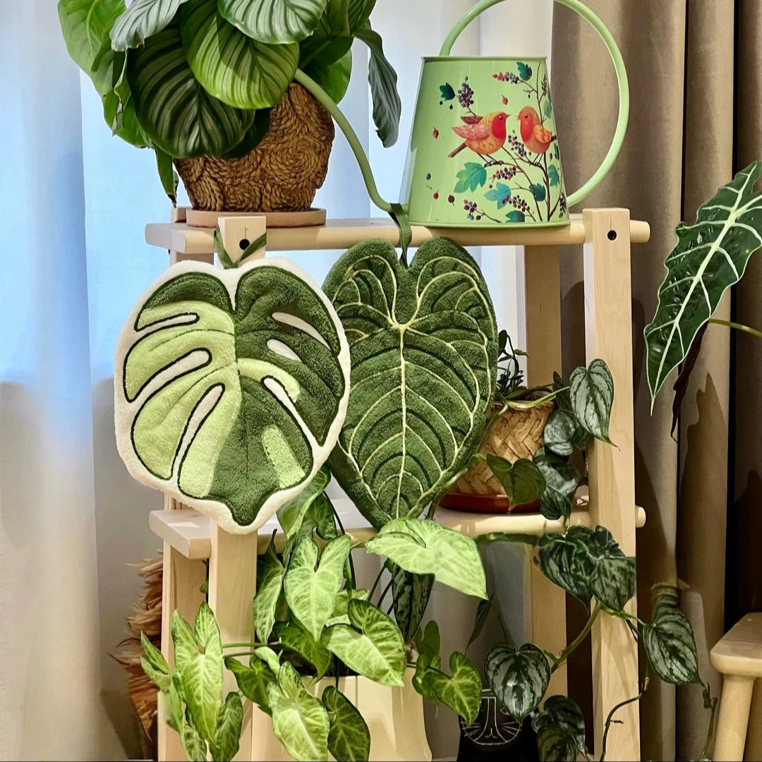 Houseplant Coral Fleece Hand Towel