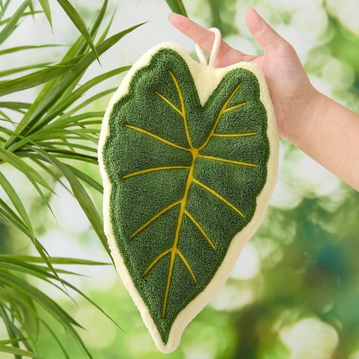 Houseplant Coral Fleece Hand Towel