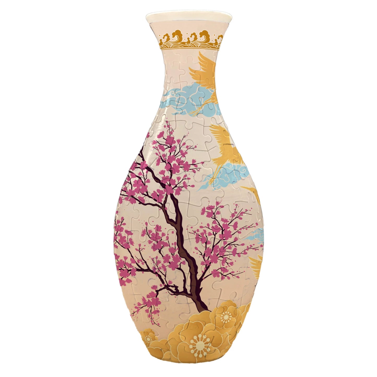 3D Floral Puzzle Vase