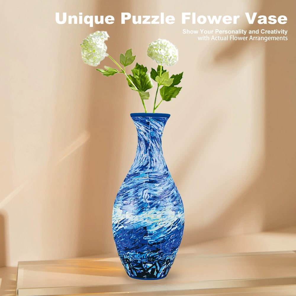3D Floral Puzzle Vase