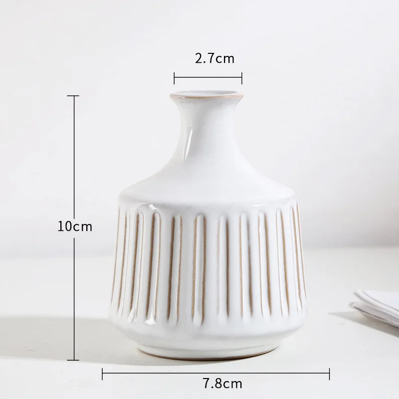 Textured Ceramic Bud Vases
