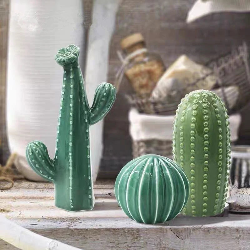 Nordic Ceramic Handicrafts Simulation Cactus Ornaments