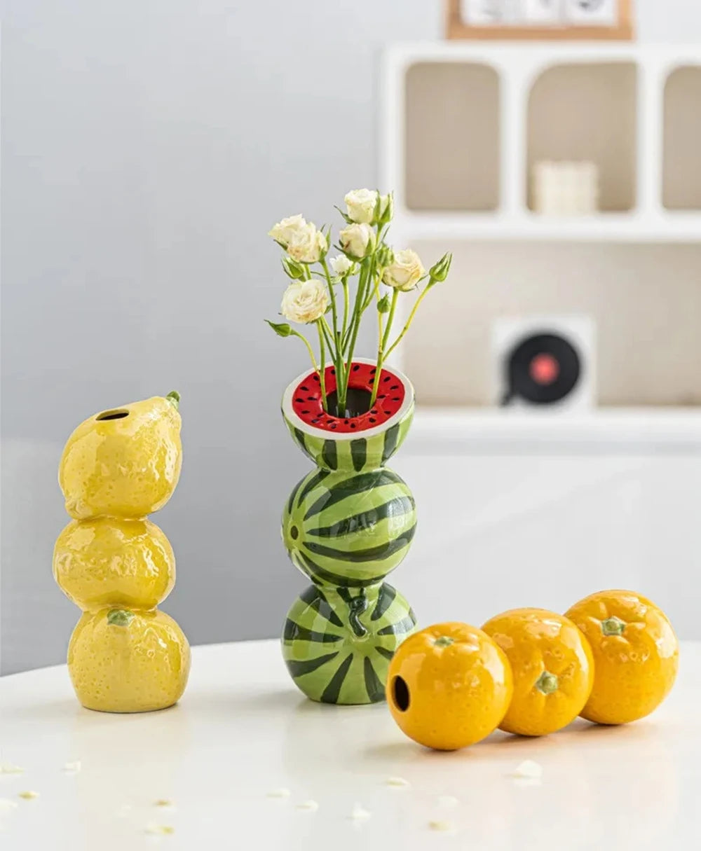 Stack Fruit Ceramic Vases