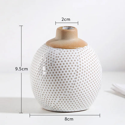 Textured Ceramic Bud Vases