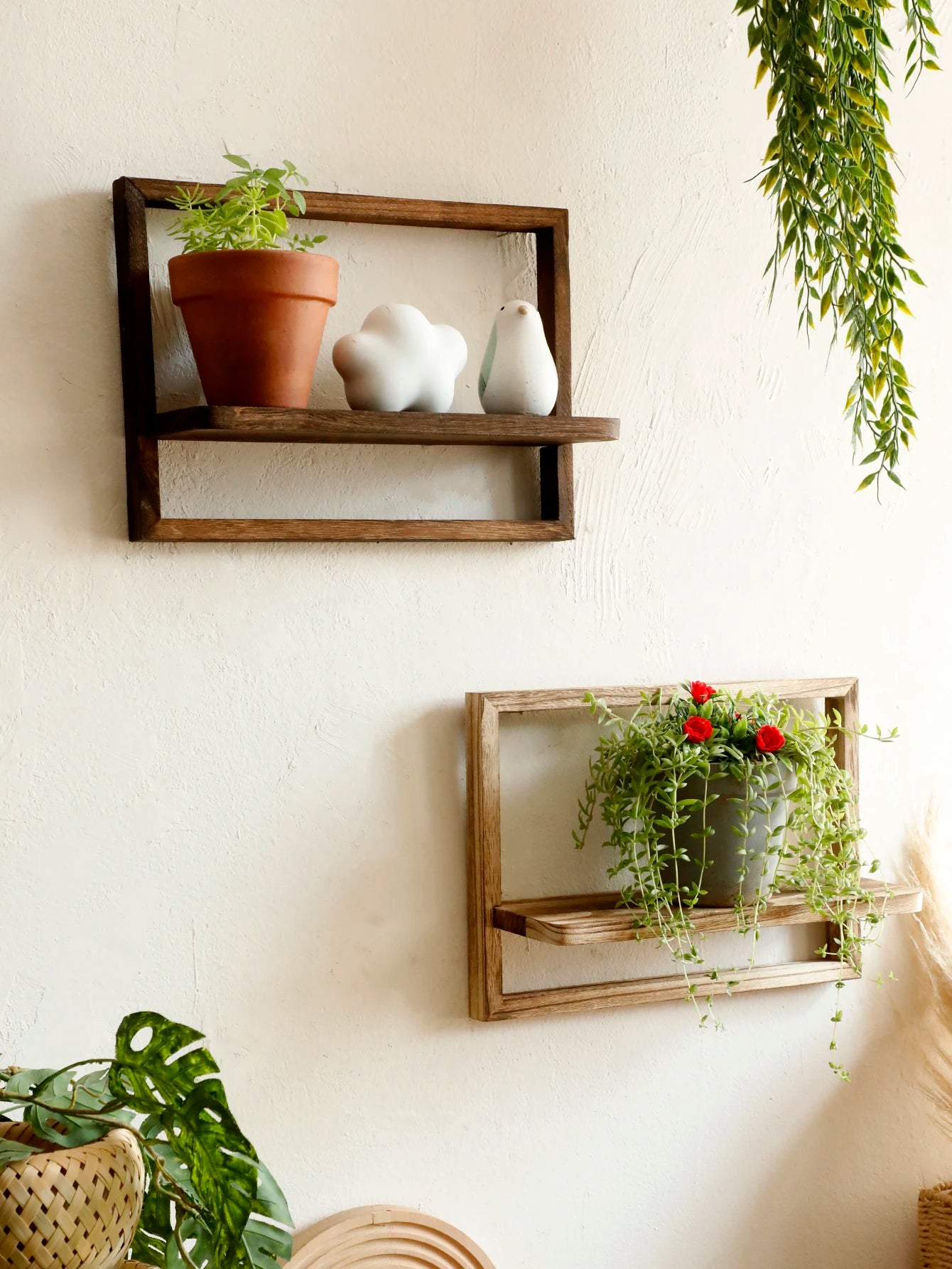 Framed Wall Mounted Plant Shelf