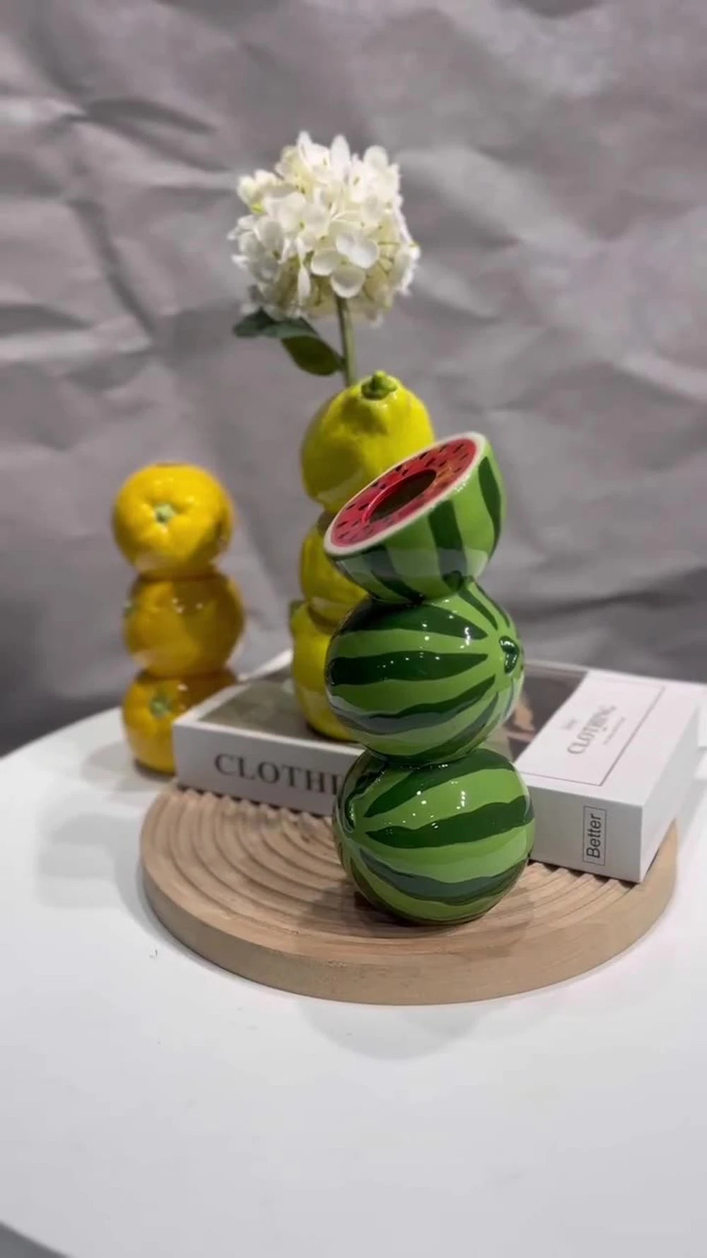 Stack Fruit Ceramic Vases