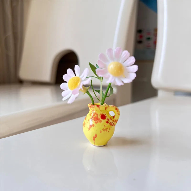 Mini Ceramic Vase Fridge Magnet – Cute Nature Decorative Ornament