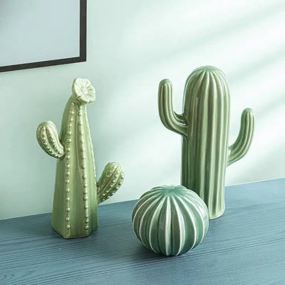 Nordic Ceramic Handicrafts Simulation Cactus Ornaments