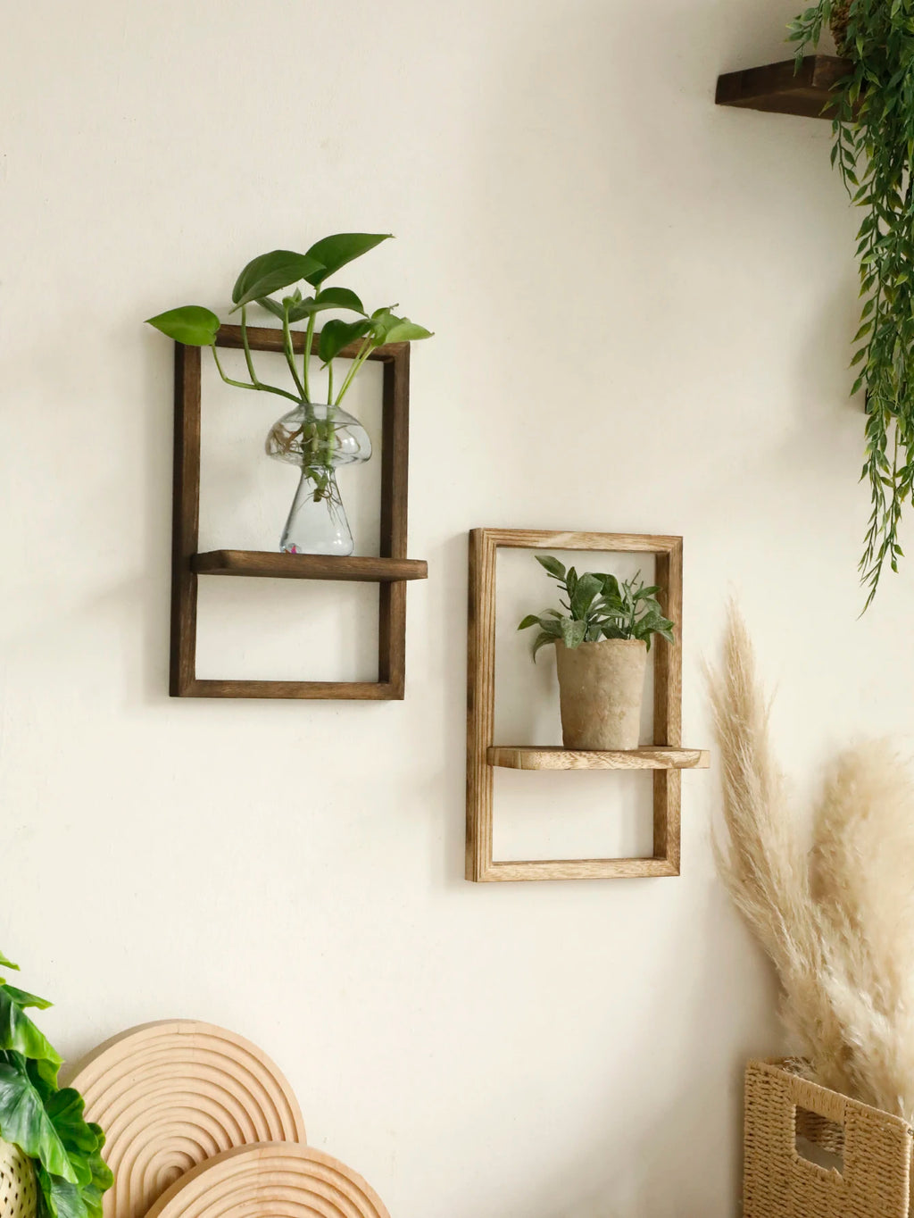 Framed Wall Mounted Plant Shelf