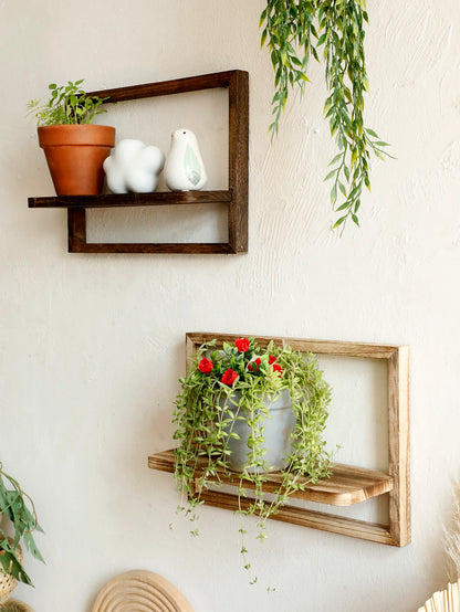 Framed Wall Mounted Plant Shelf