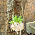 Smiley Face Swing Hammock Hanging Planter