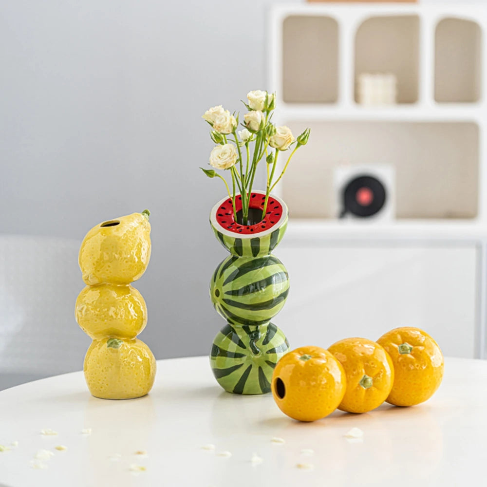 Stack Fruit Ceramic Vases