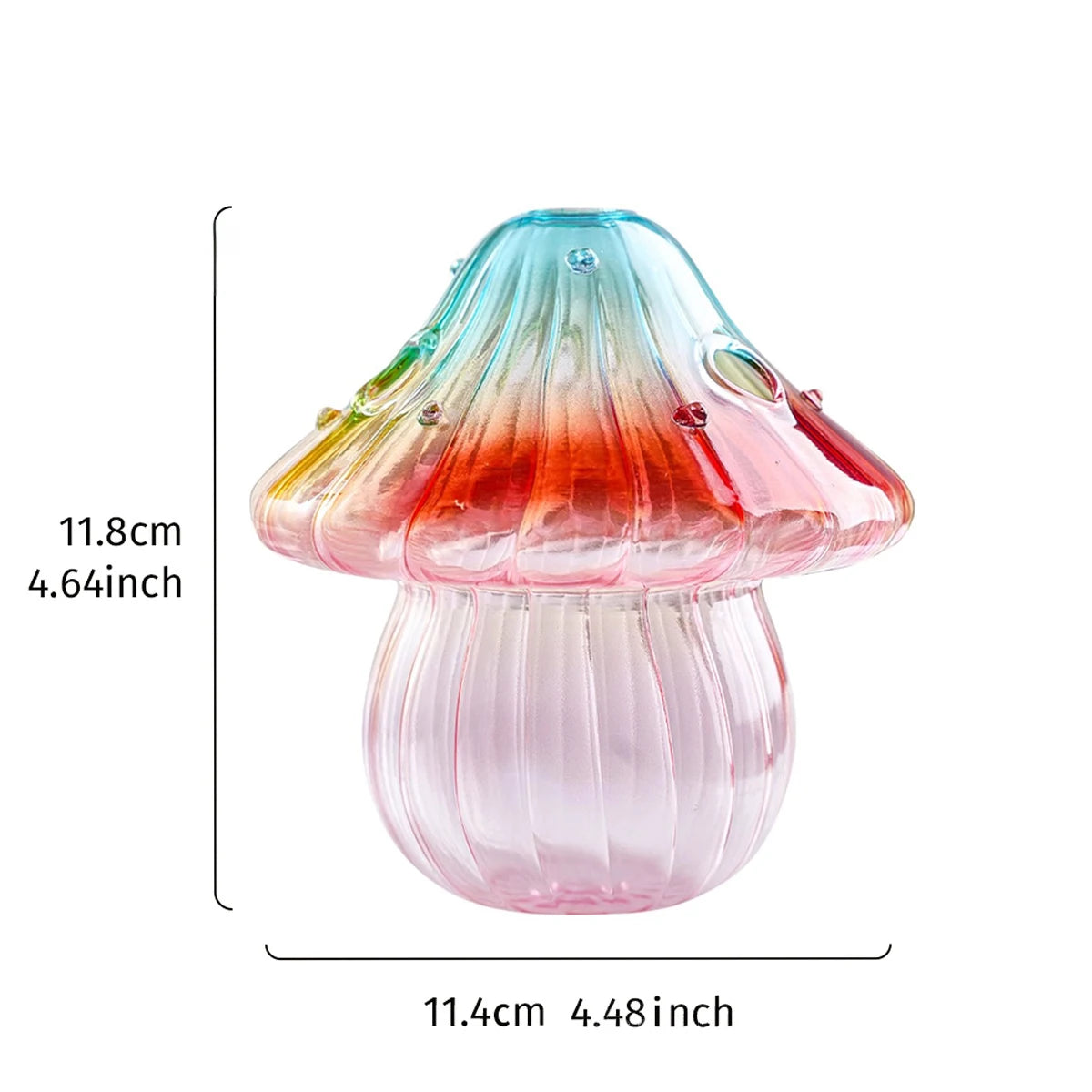 Mushroom Shaped Glass Bud Vase