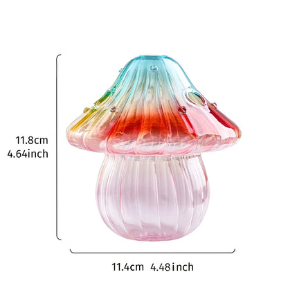 Mushroom Shaped Glass Bud Vase
