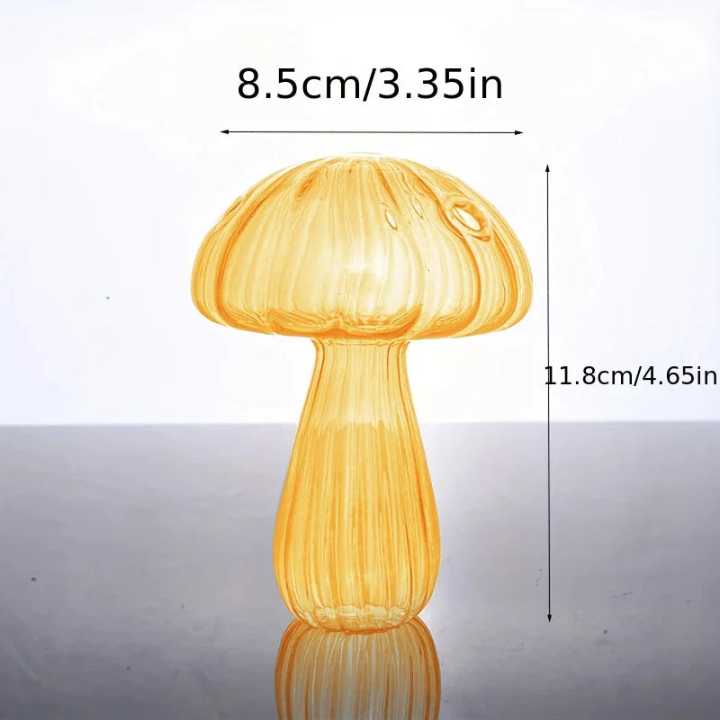 Mushroom Shaped Glass Bud Vase
