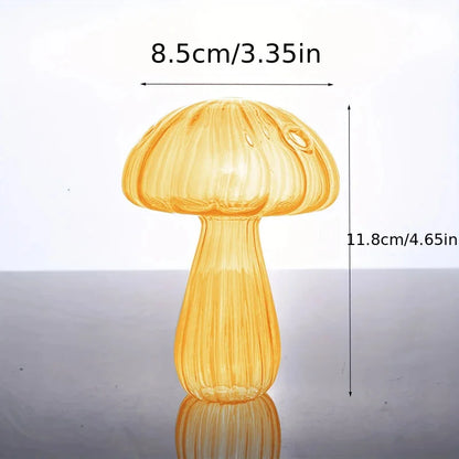 Mushroom Shaped Glass Bud Vase