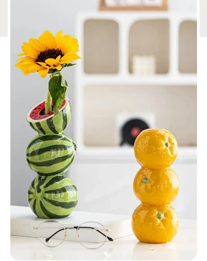 Stack Fruit Ceramic Vases