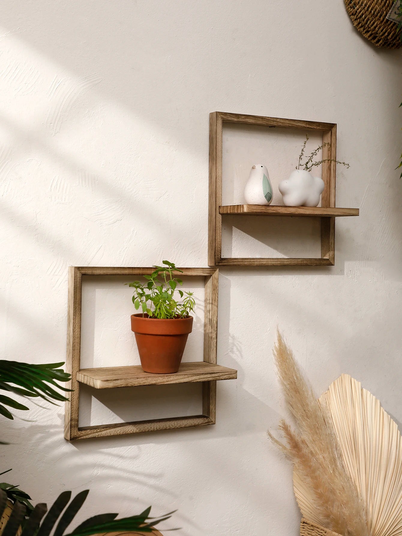 Framed Wall Mounted Plant Shelf