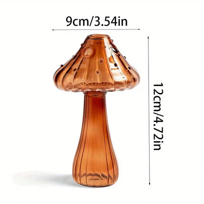 Mushroom Shaped Glass Bud Vase