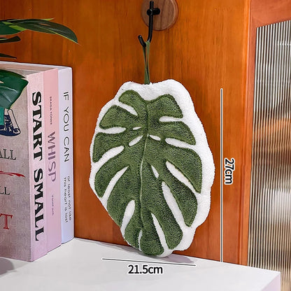 Houseplant Coral Fleece Hand Towel
