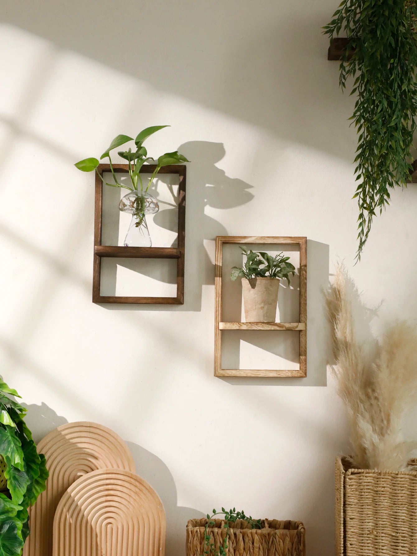 Framed Wall Mounted Plant Shelf