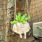 Smiley Face Swing Hammock Hanging Planter