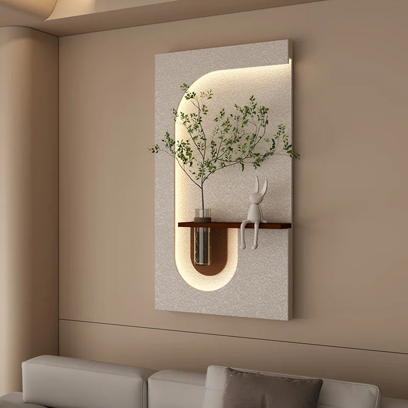 Hydroponic Green Plant Decorative Painting LED Wall Lamp