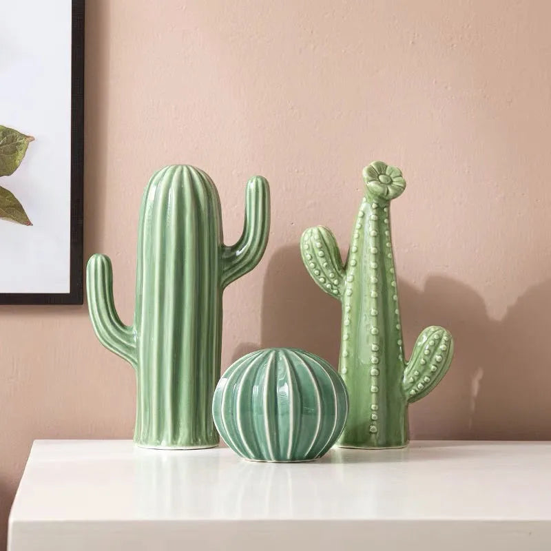 Nordic Ceramic Handicrafts Simulation Cactus Ornaments