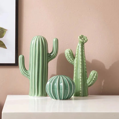 Nordic Ceramic Handicrafts Simulation Cactus Ornaments