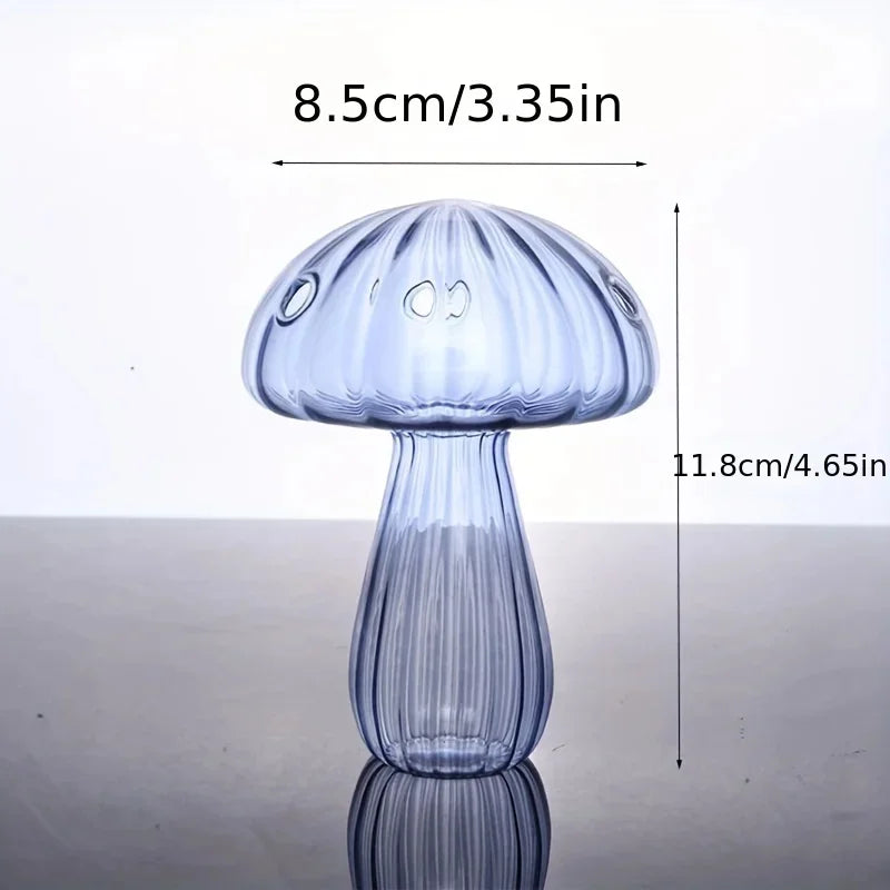 Mushroom Shaped Glass Bud Vase