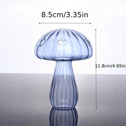 Mushroom Shaped Glass Bud Vase