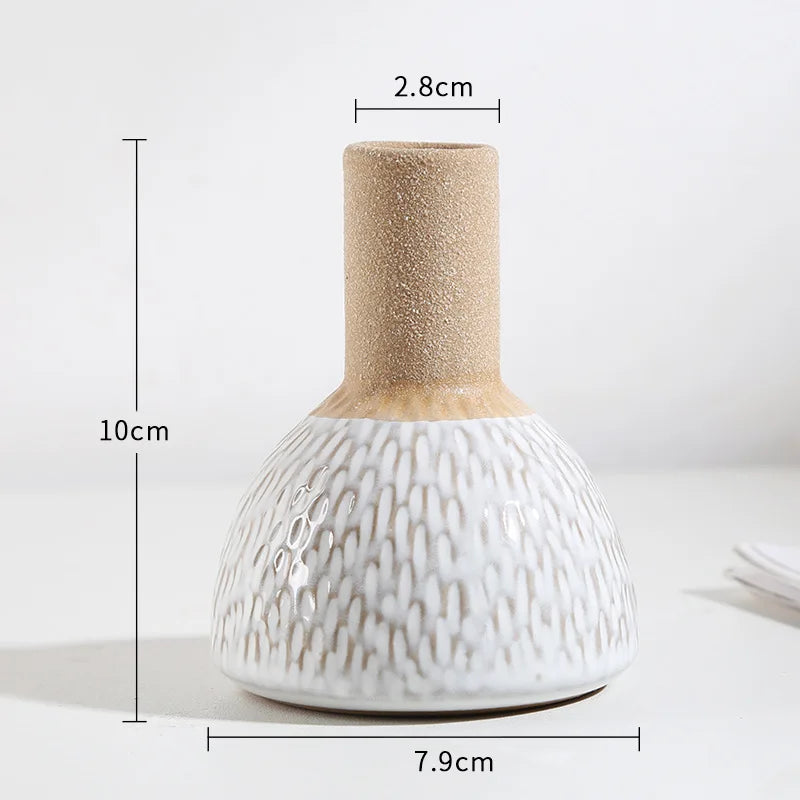 Textured Ceramic Bud Vases