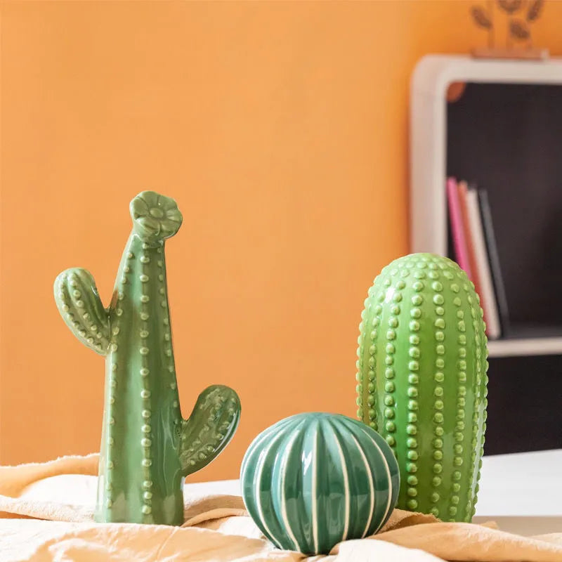 Nordic Ceramic Handicrafts Simulation Cactus Ornaments