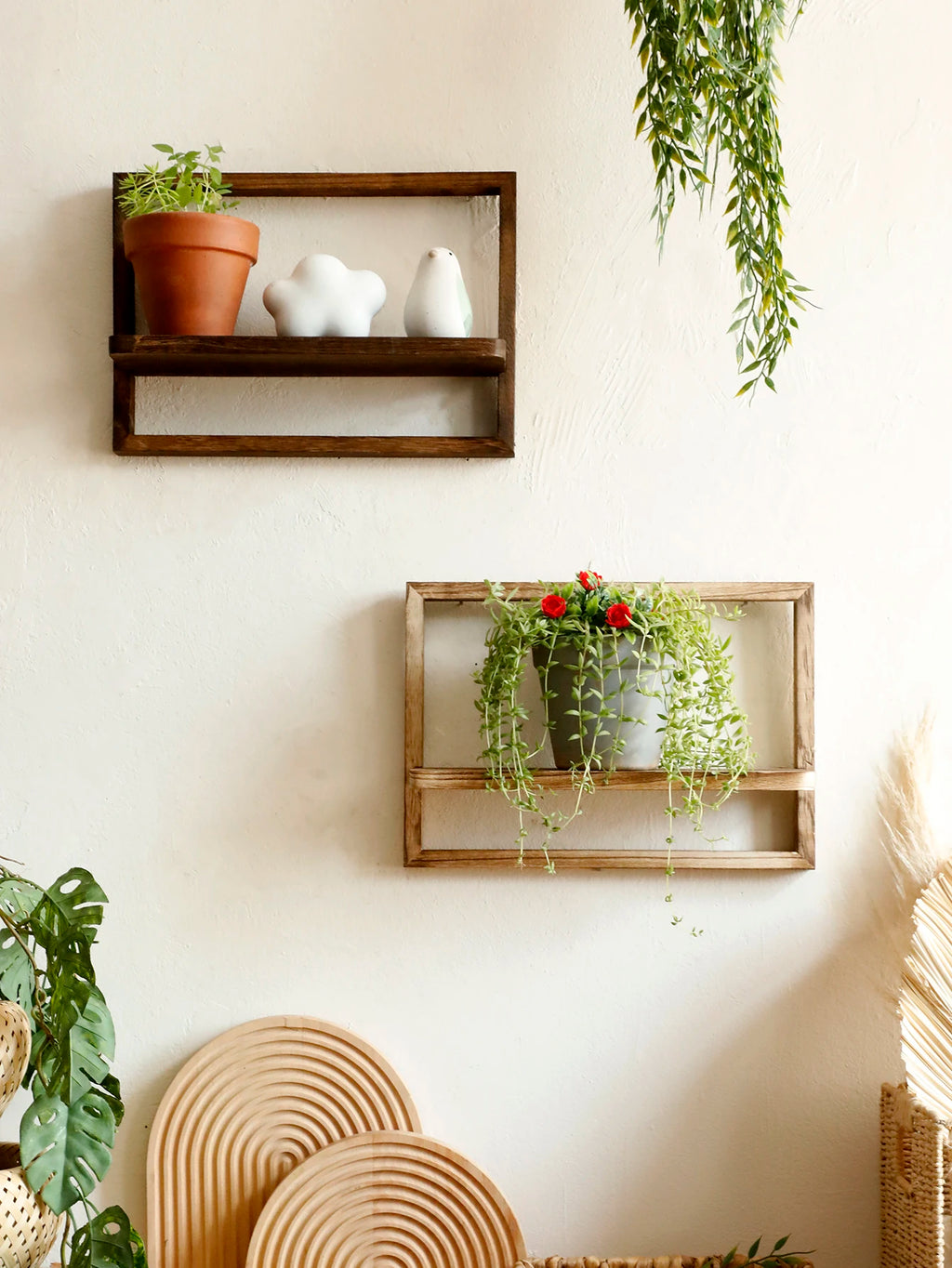 Framed Wall Mounted Plant Shelf