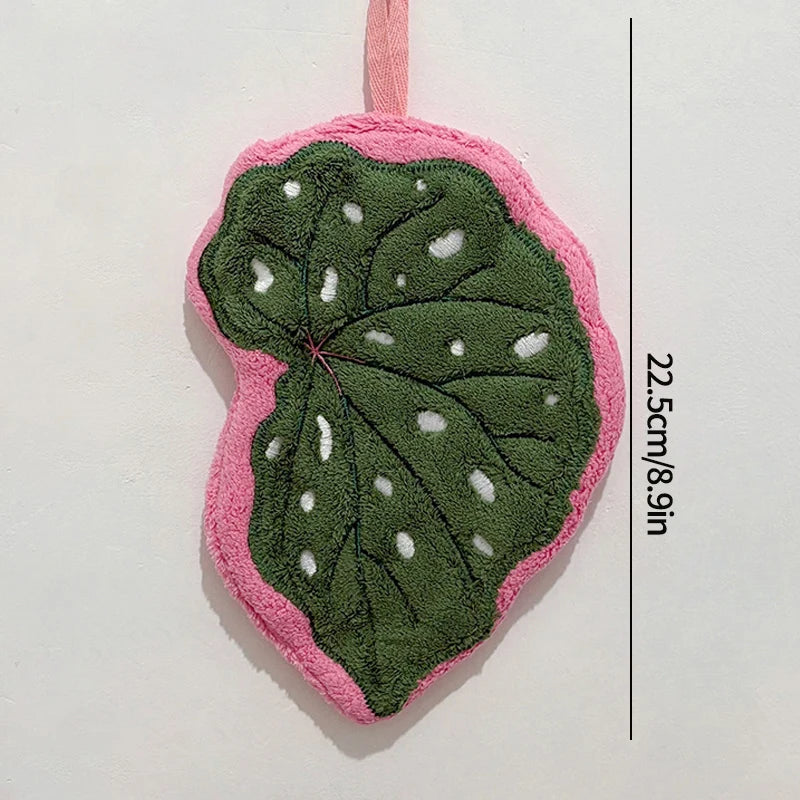 Houseplant Coral Fleece Hand Towel