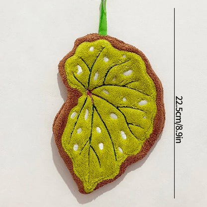 Houseplant Coral Fleece Hand Towel