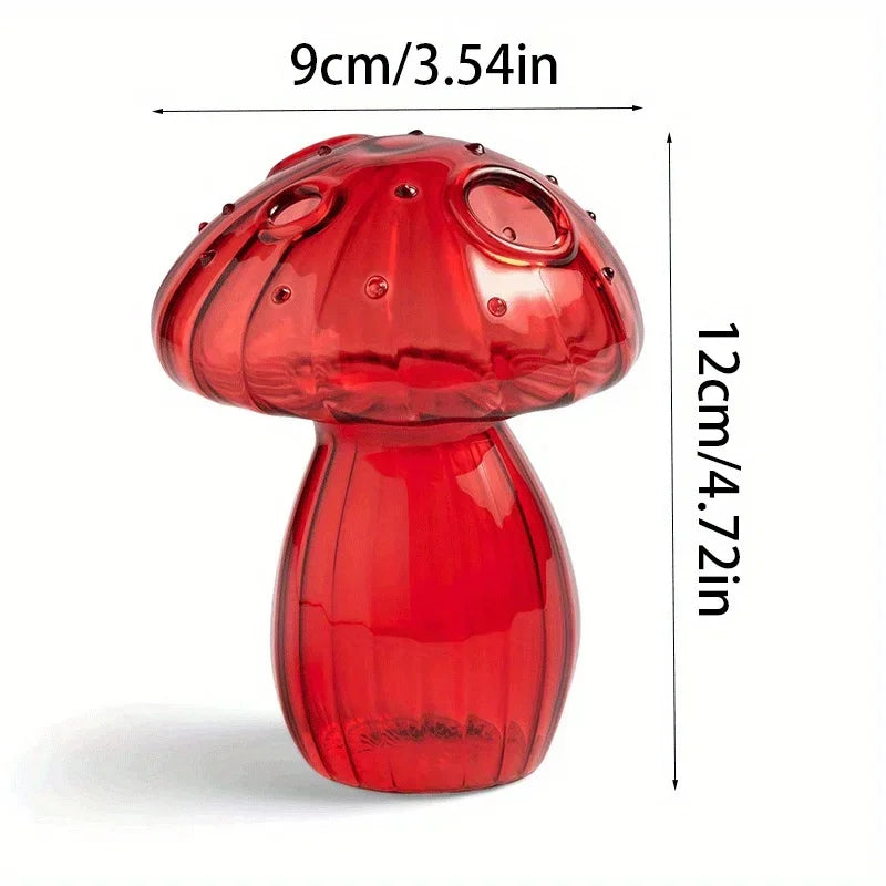 Mushroom Shaped Glass Bud Vase