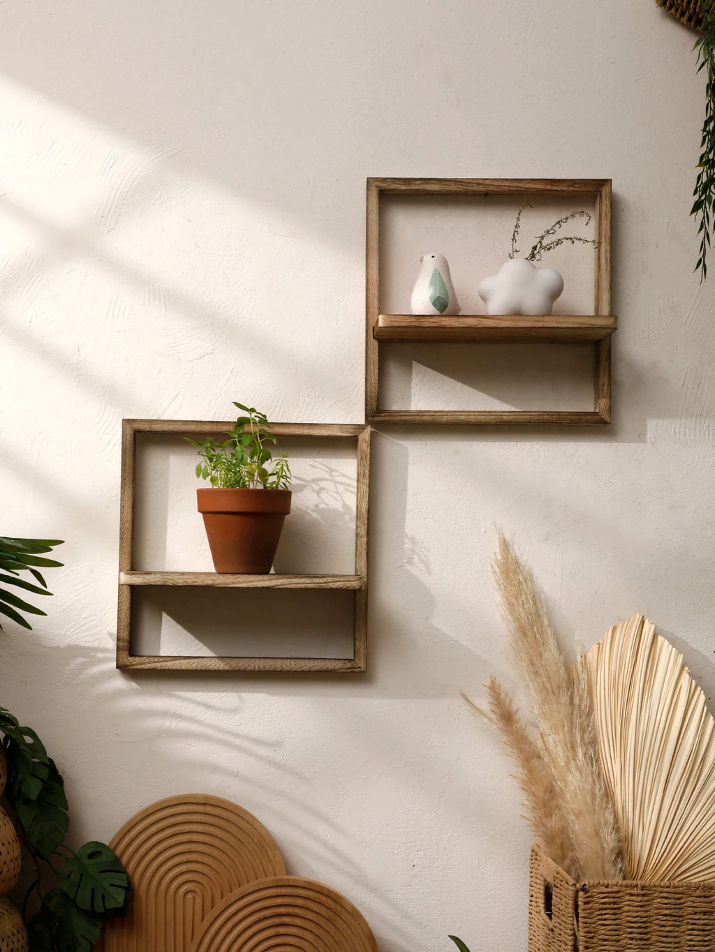 Framed Wall Mounted Plant Shelf