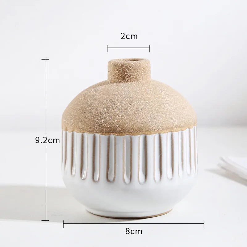 Textured Ceramic Bud Vases