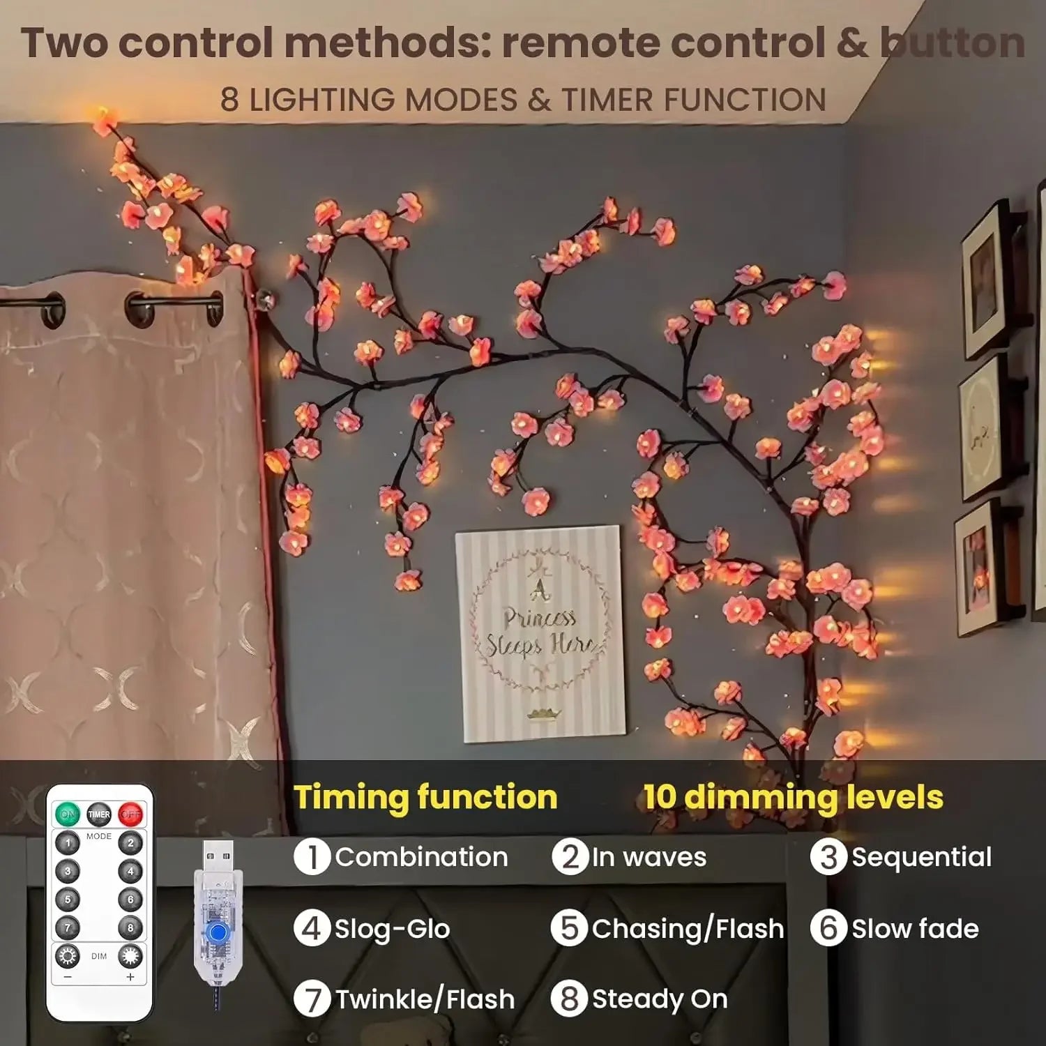 Cherry Blossom LED Branch Lights