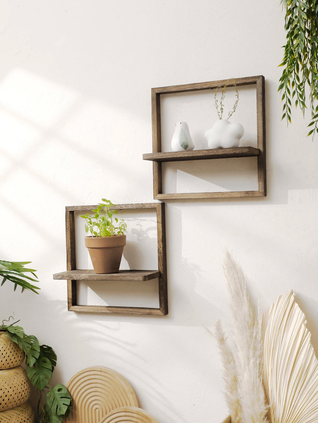 Framed Wall Mounted Plant Shelf
