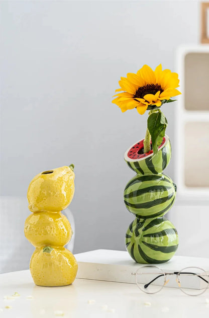 Stack Fruit Ceramic Vases