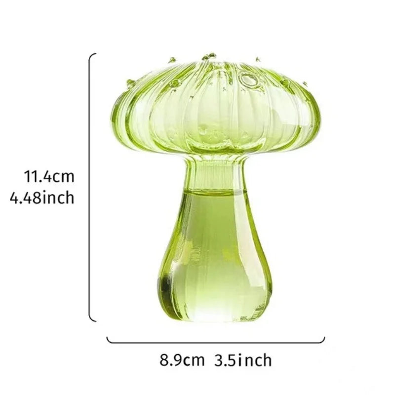 Mushroom Shaped Glass Bud Vase