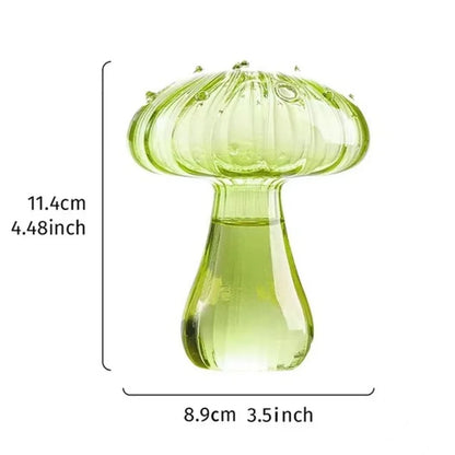 Mushroom Shaped Glass Bud Vase