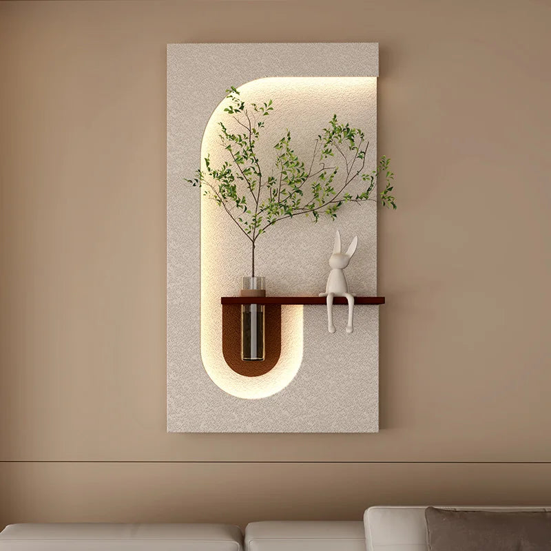 Hydroponic Green Plant Decorative Painting LED Wall Lamp