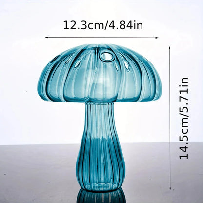 Mushroom Shaped Glass Bud Vase